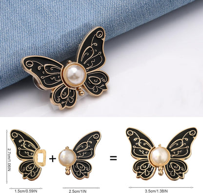 🦋 No-Sew Butterfly Jean Clips – Instant Waist Adjuster for Jeans, Skirts & More