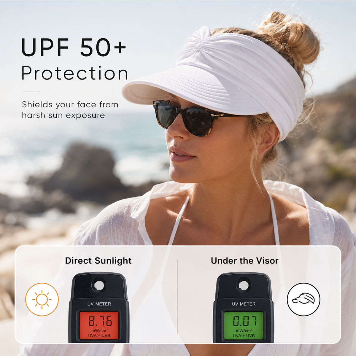 🔥Last Day Buy 1 Get 1 Free $9.99 Each🔥Women's UPF 50+ UV Protection Sun Visor Hat