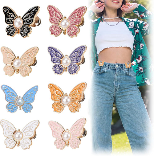 🦋 No-Sew Butterfly Jean Clips – Instant Waist Adjuster for Jeans, Skirts & More