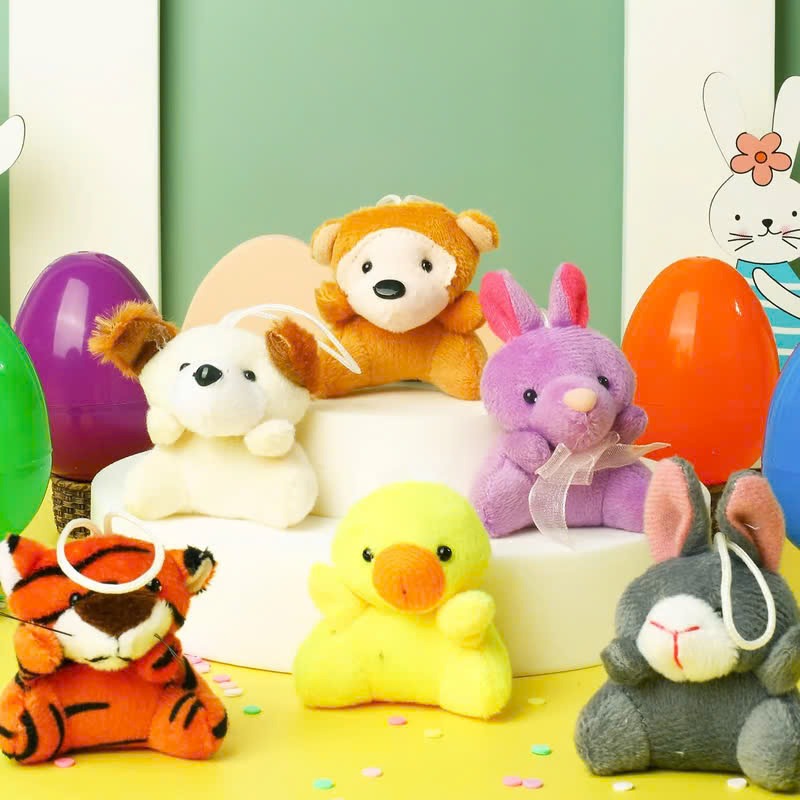 🔥50% OFF Today Only! 12/24/36 Pcs Prefilled Easter Eggs, Filled with Plush Animal Toys