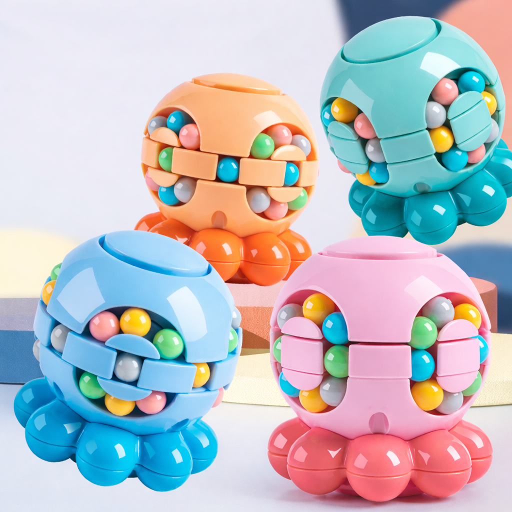 2-in-1 Octopus Magic Bean Cube & Fidget Spinner