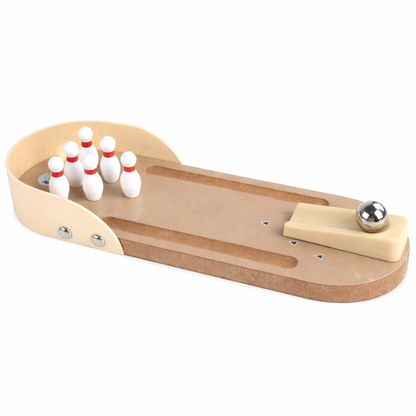 Mini Desktop Wooden Bowling Game
