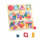 Wooden Montessori Geometric Shape Sorting Board