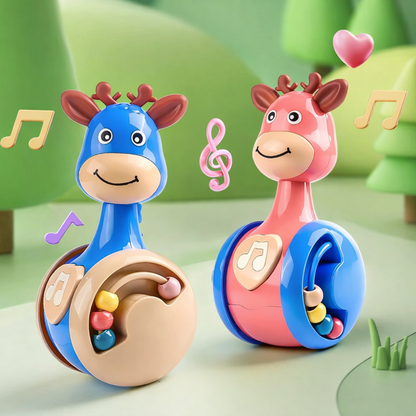 Sliding Deer & Dinosaur Tumbler Toy