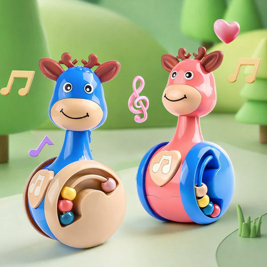 Sliding Deer & Dinosaur Tumbler Toy