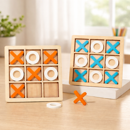 Wooden Tic Tac Toe Board Game