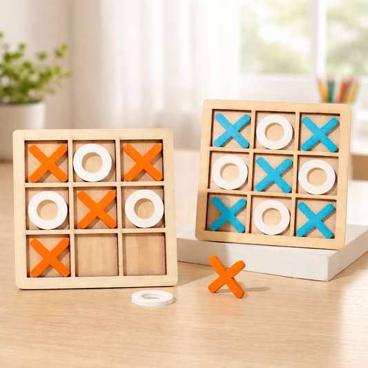 Wooden Tic Tac Toe Board Game