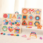 Wooden Montessori Geometric Shape Sorting Board