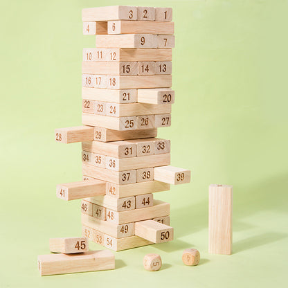 Wooden Number Stacking Tower Game