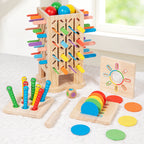 5-in-1 Wooden Montessori Activity Tower