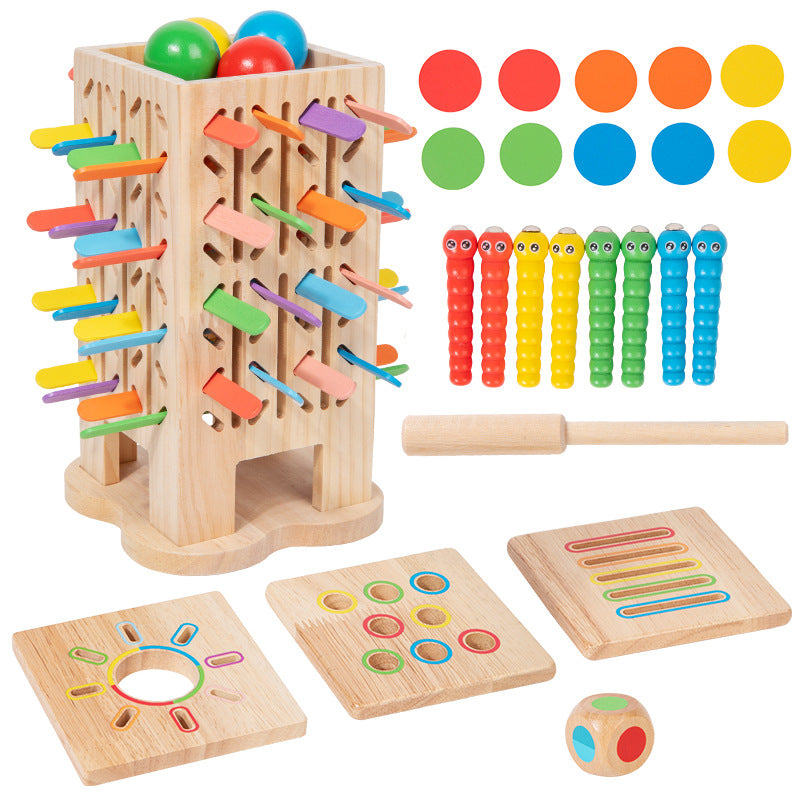 5-in-1 Wooden Montessori Activity Tower