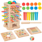 5-in-1 Wooden Montessori Activity Tower