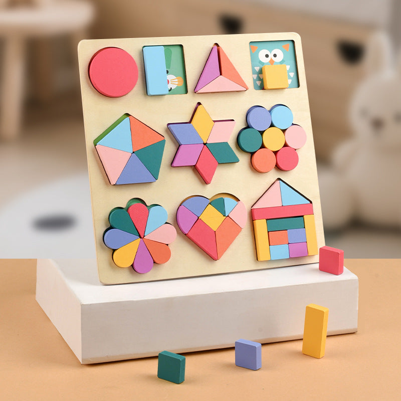 Wooden Montessori Geometric Shape Sorting Board